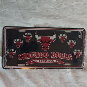 Chicago Bulls 6 Time Champions License Plate
